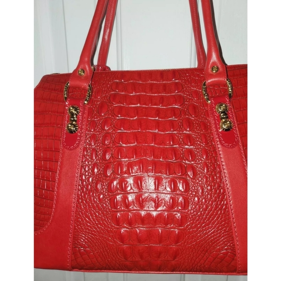 Marino Orlando Red Alligator Croc Handbag … - Picture 2 of 6